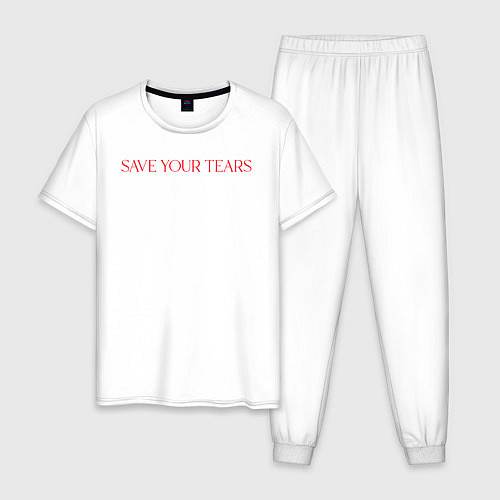 Мужская пижама The Weeknd - Save Your Tears / Белый – фото 1