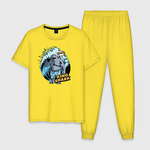Мужская пижама King Shark Hand / Желтый – фото 1