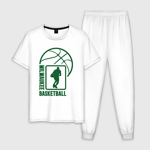 Мужская пижама Milwaukee Basketball / Белый – фото 1