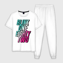 Пижама хлопковая мужская BLINK 182, цвет: белый