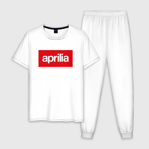 Мужская пижама APRILIA АПРИЛИЯ / Белый – фото 1