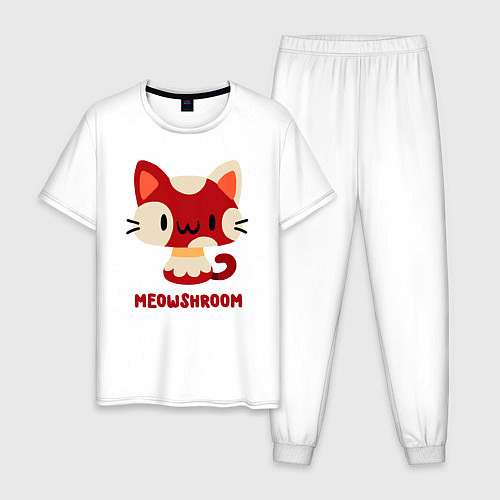 Мужская пижама Meowshroom / Белый – фото 1