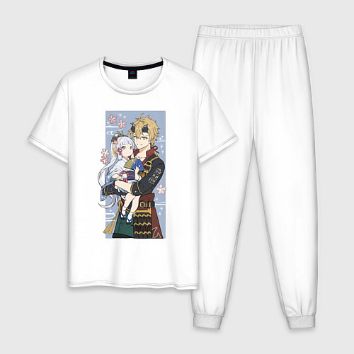 Мужская пижама Аяка и Тома / Белый – фото 1