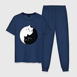 Мужская пижама Инь Ян Котики