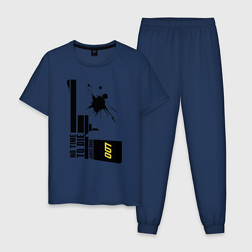 Мужская пижама Не время умирать Джеймс Бонд / Тёмно-синий – фото 1