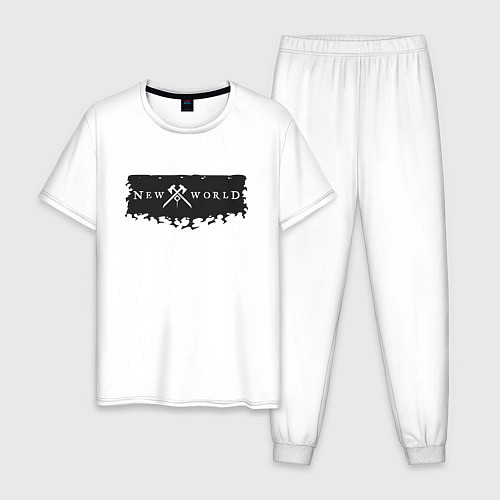 Мужская пижама New World - Fire / Белый – фото 1