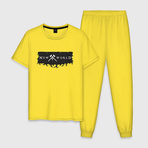 Мужская пижама New World - Fire / Желтый – фото 1