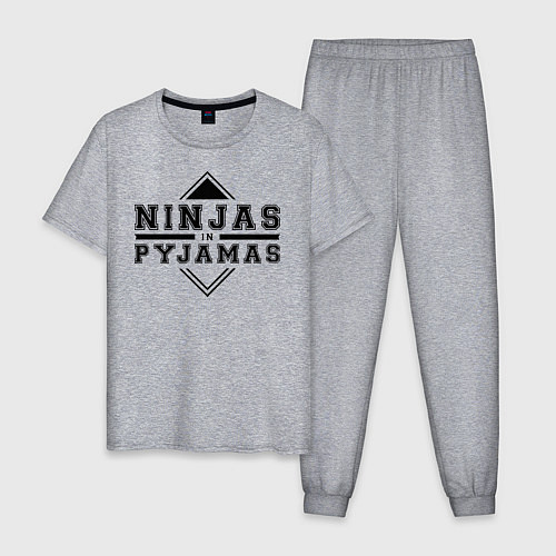 Мужская пижама Ninjas In Pyjamas / Меланж – фото 1