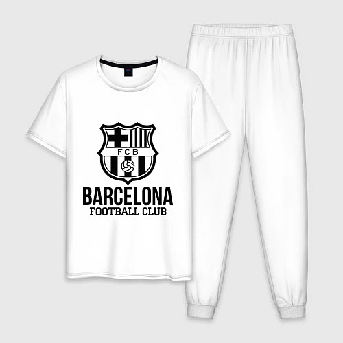 Мужская пижама Barcelona FC / Белый – фото 1