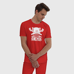 Пижама хлопковая мужская Тони Тони Чоппер One Piece, цвет: красный — фото 2