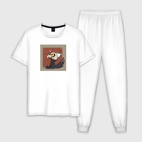 Мужская пижама Совиный дом:кинг / Белый – фото 1