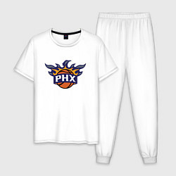 Пижама хлопковая мужская Phoenix Suns, цвет: белый