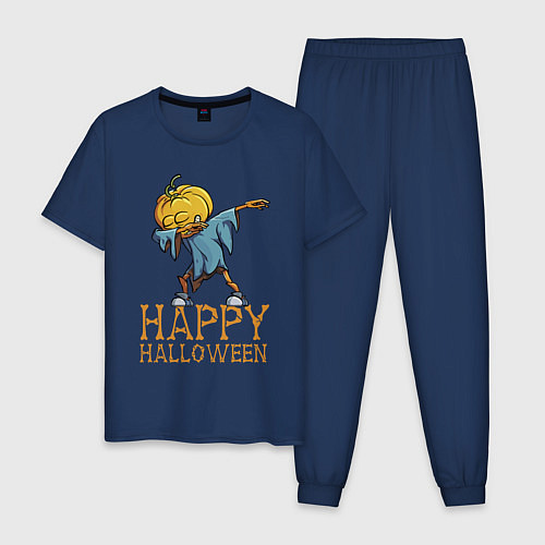 Мужская пижама Happy Halloween / Тёмно-синий – фото 1