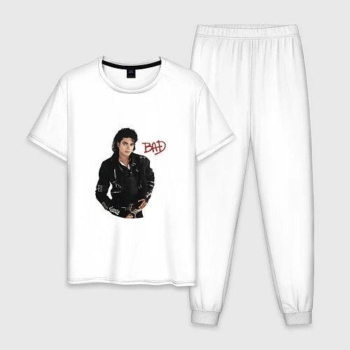 Мужская пижама BAD Майкл Джексон / Белый – фото 1