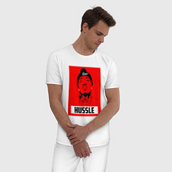 Пижама хлопковая мужская Red Hussle, цвет: белый — фото 2