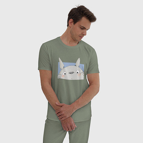 Мужская пижама Удивленный Тоторо / Авокадо – фото 3