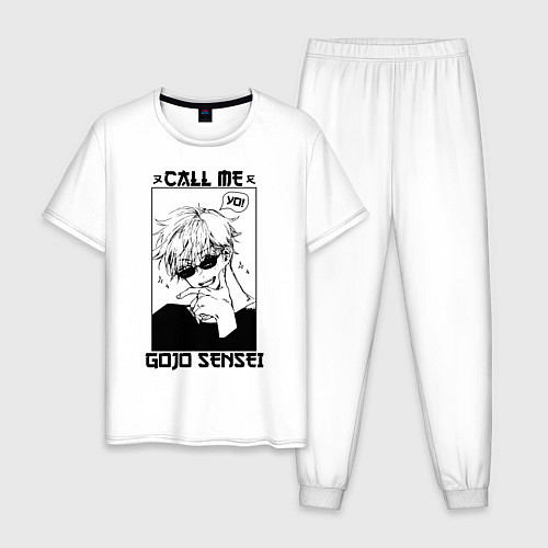 Мужская пижама CALL ME GOJO SENSEI / Белый – фото 1