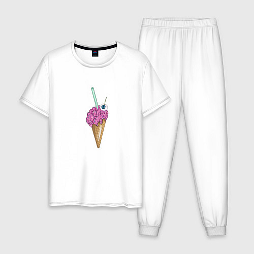 Мужская пижама Brain Lovers / Белый – фото 1