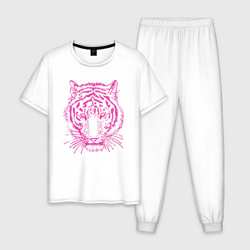 Мужская пижама Pink Tiger / Белый – фото 1