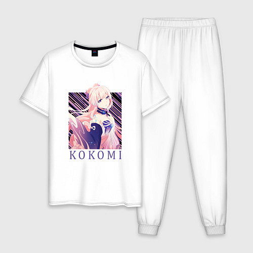 Мужская пижама Кокоми Genshin Impact / Белый – фото 1