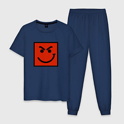 Пижама хлопковая мужская BON JOVI HAVE A NICE DAY SMILE LOGO, цвет: тёмно-синий