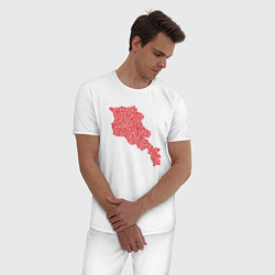 Пижама хлопковая мужская Red Armenia, цвет: белый — фото 2