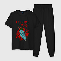 Пижама хлопковая мужская Cannibal Corpse Труп Каннибала, цвет: черный