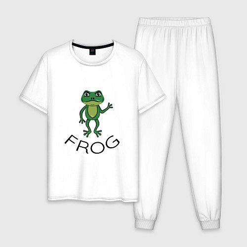 Мужская пижама Frog green / Белый – фото 1
