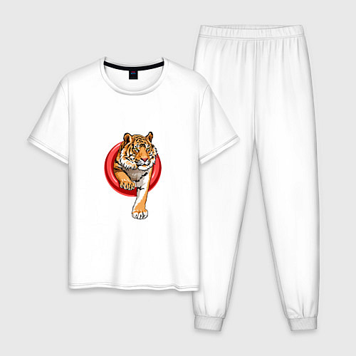 Мужская пижама Wilking Tiger / Белый – фото 1