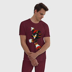 Пижама хлопковая мужская SonicSW, цвет: меланж-бордовый — фото 2