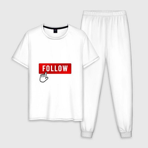 Мужская пижама Нужно следовать / Белый – фото 1