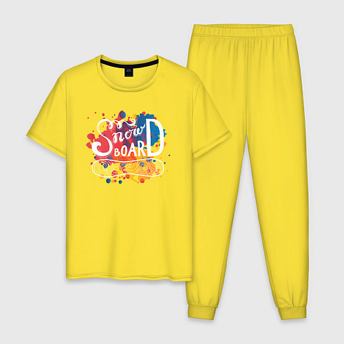 Мужская пижама BRIGHT SNOW BOARD / Желтый – фото 1