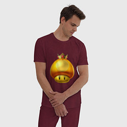 Пижама хлопковая мужская GoldToad, цвет: меланж-бордовый — фото 2