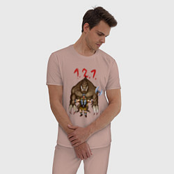 Пижама хлопковая мужская Разнос на 121, цвет: пыльно-розовый — фото 2