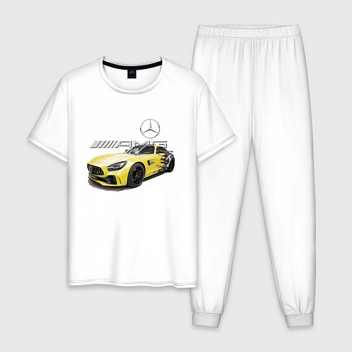 Мужская пижама Mercedes V8 BITURBO AMG Motorsport / Белый – фото 1