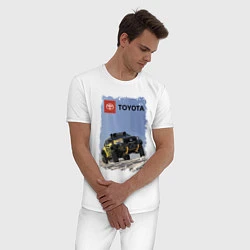 Пижама хлопковая мужская Toyota Racing Team, desert competition, цвет: белый — фото 2
