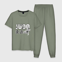 Пижама хлопковая мужская Style Judo, цвет: авокадо