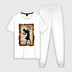 Пижама хлопковая мужская Нэнси Дрю Nancy Drew, цвет: белый
