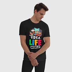 Пижама хлопковая мужская TOCA LIFE WORLD ТОКА ЛАЙФ ВОРЛД ПЕРСОНАЖИ, цвет: черный — фото 2