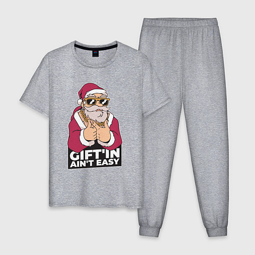 Мужская пижама Santa Gangster / Меланж – фото 1