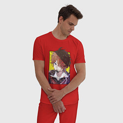 Пижама хлопковая мужская Тарталья в бою, цвет: красный — фото 2