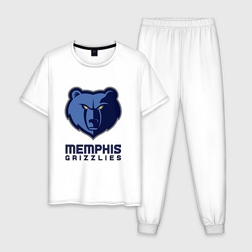 Мужская пижама Мемфис Гриззлис, Memphis Grizzlies / Белый – фото 1