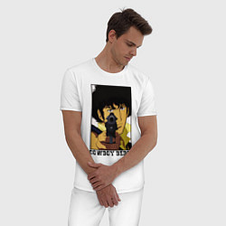 Пижама хлопковая мужская Spike Spigel, цвет: белый — фото 2