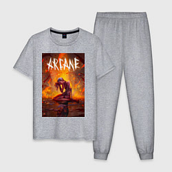 Мужская пижама Джинкс объятая пламенем Аркейн Лига легенд