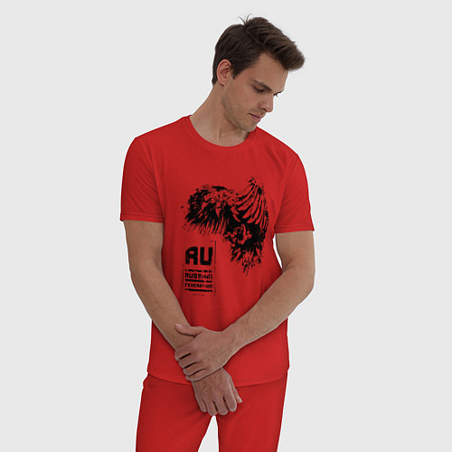 Мужская пижама Российская федерация орёл / Красный – фото 3