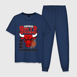 Пижама хлопковая мужская Chicago Bulls NBA, цвет: тёмно-синий