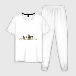 Пижама хлопковая мужская Аббатство Даунтон Fortress, цвет: белый