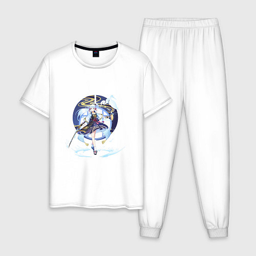 Мужская пижама Аяка - Белая цапля / Белый – фото 1