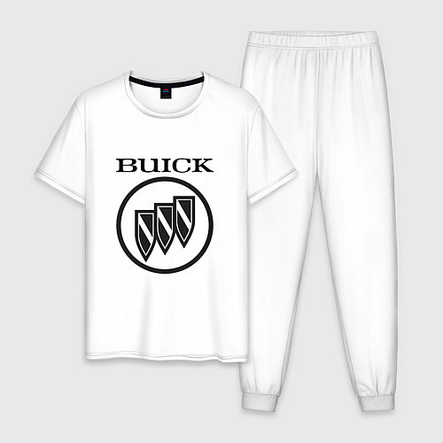 Мужская пижама Buick Black and White Logo / Белый – фото 1
