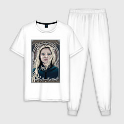 Пижама хлопковая мужская ЦИРИ НЕТФЛИКС, цвет: белый